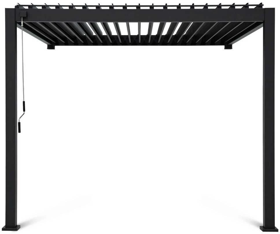 Pavėsinė Pergola Premium Wall 3x4 Anthracite, montuojama prie sienos