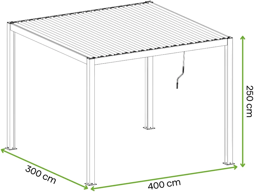 Pavėsinė Pergola PRIMARY 3x4, Anthracite