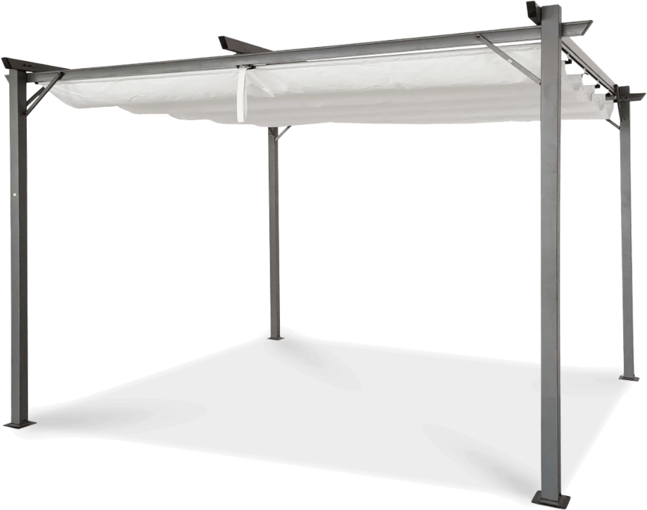 Pavėsinė Pergola SPRINT 3x4, Anthracite/Baltas