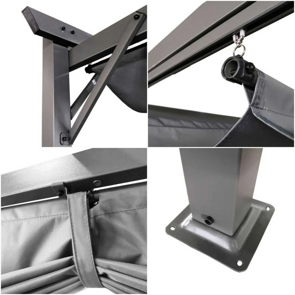Pavėsinė Pergola SPRINT WALL 4x2.7, Anthracite/Baltas, montuojama prie sienos