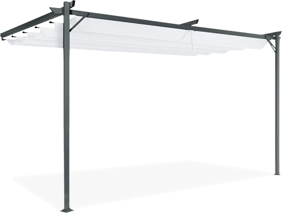 Pavėsinė Pergola SPRINT WALL 4x2.7, Anthracite/Baltas, montuojama prie sienos