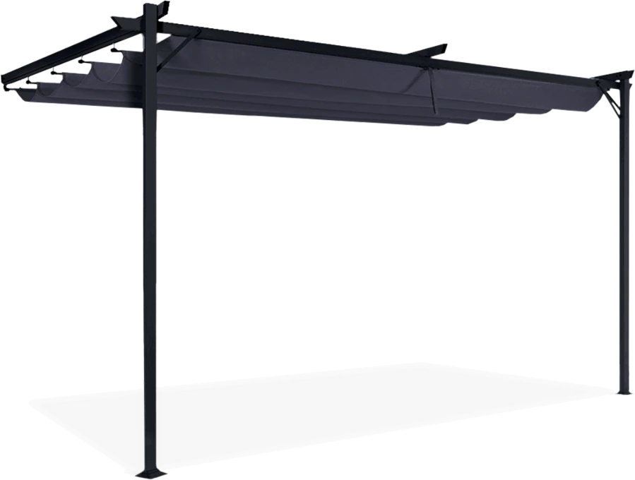 Pavėsinė Pergola SPRINT WALL 4x2.7, Anthracite/Pilkas, montuojama prie sienos