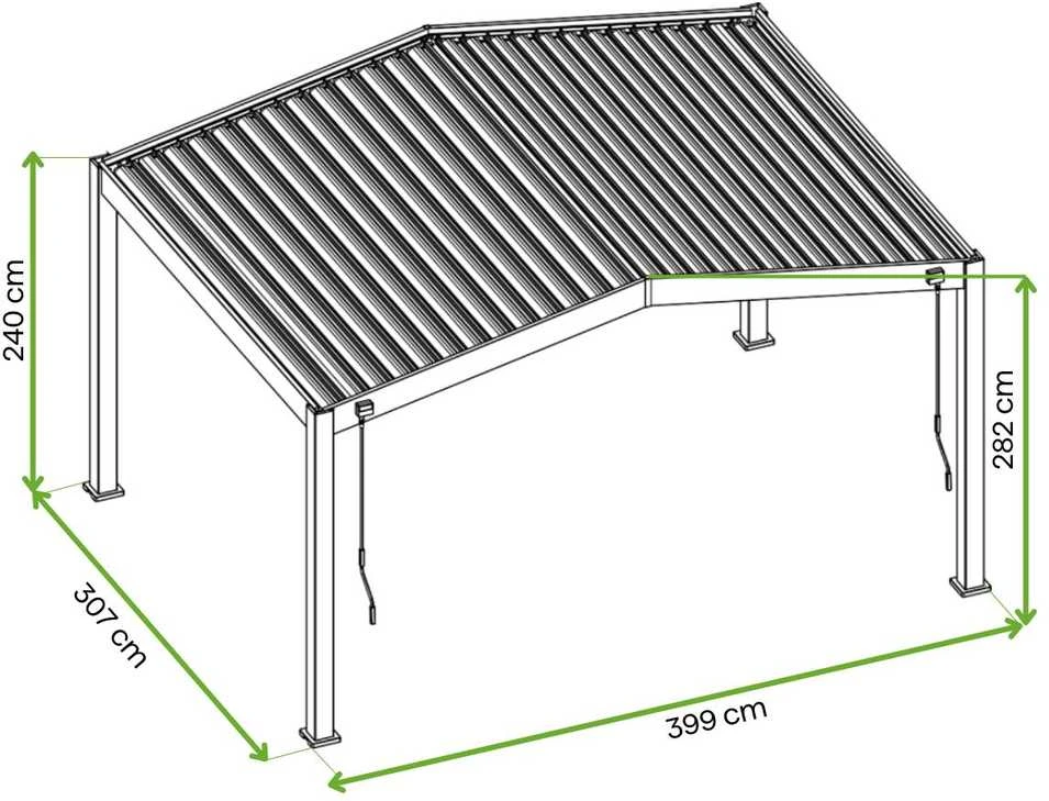 Pavėsinė Pergola SUMMIT 4x3, Anthracite