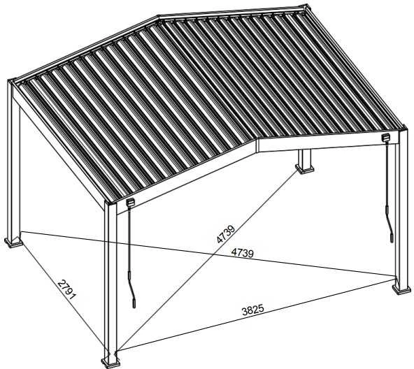 Pavėsinė Pergola SUMMIT 4x3, Anthracite