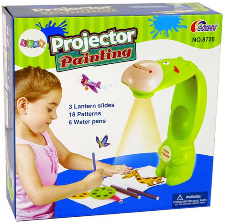 Piešimo projektorius su priedais Karvutė