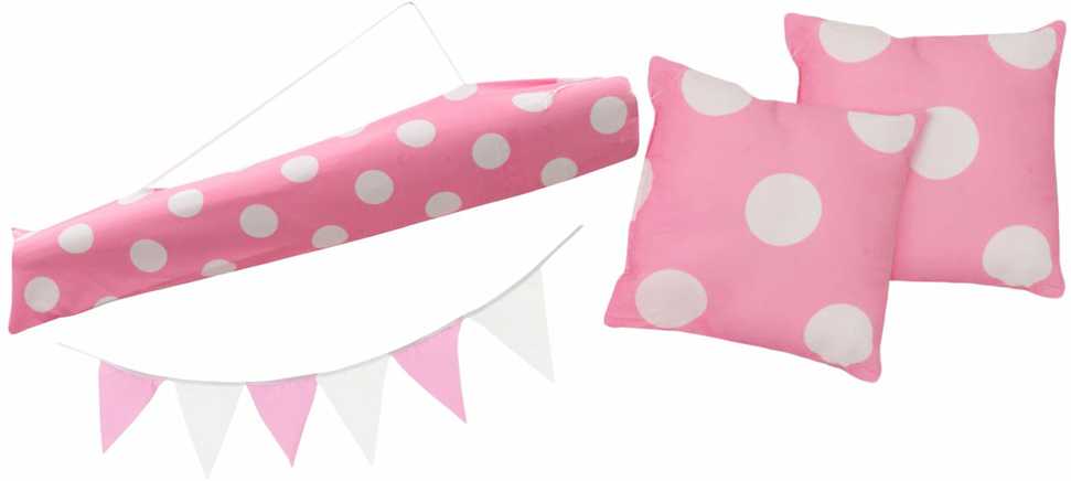 Pink Vaikiška palapinė Tipi 4. Dots, Rožinė/Baltas