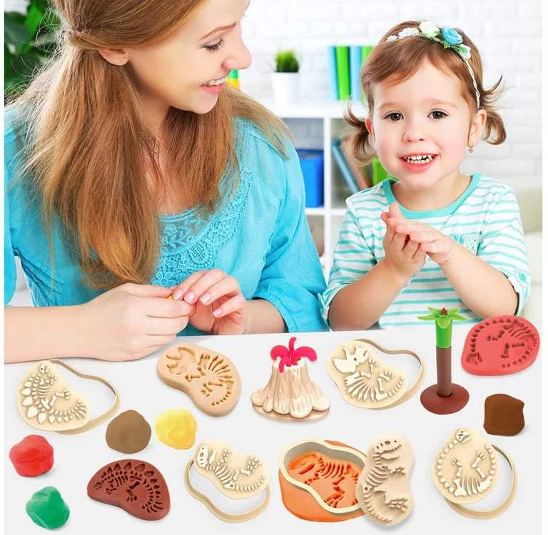 Plastilino rinkinys Dinozaurų fosilijos