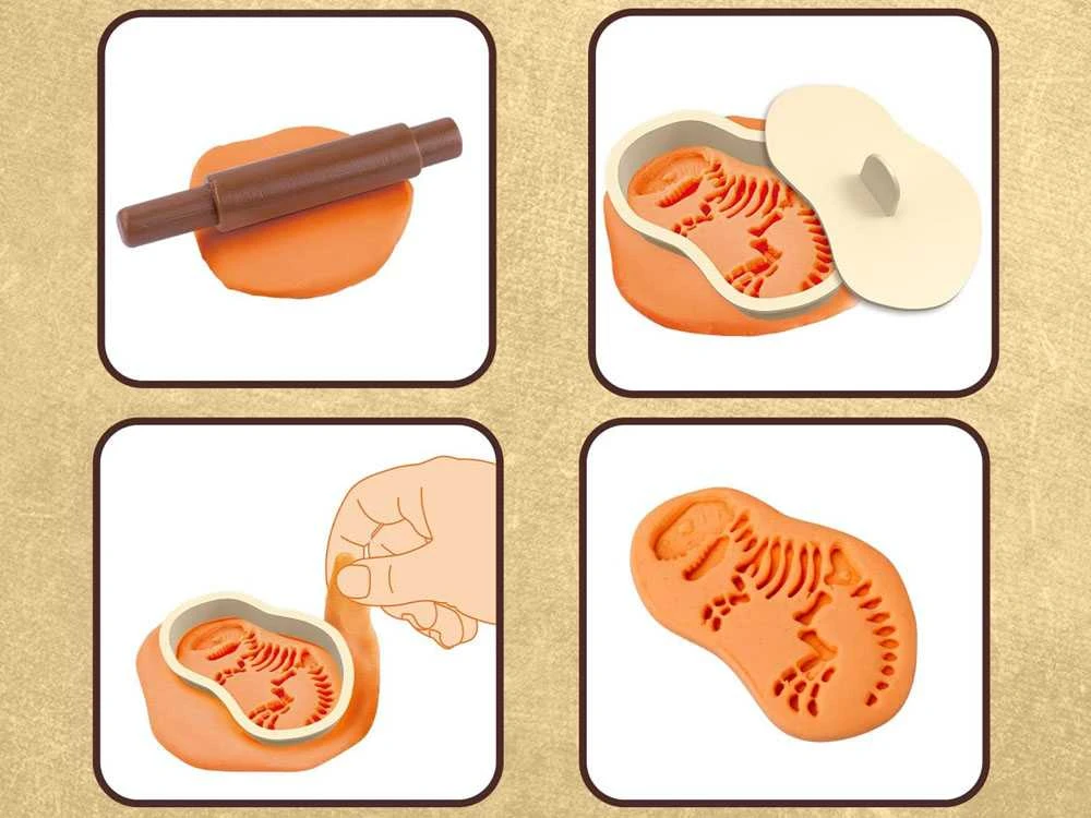 Plastilino rinkinys Dinozaurų fosilijos
