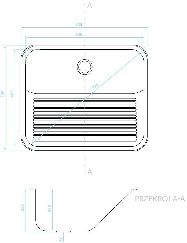 Plieninė ūkinė plautuvė Kuchinox EKO, SKE_090A, Inox