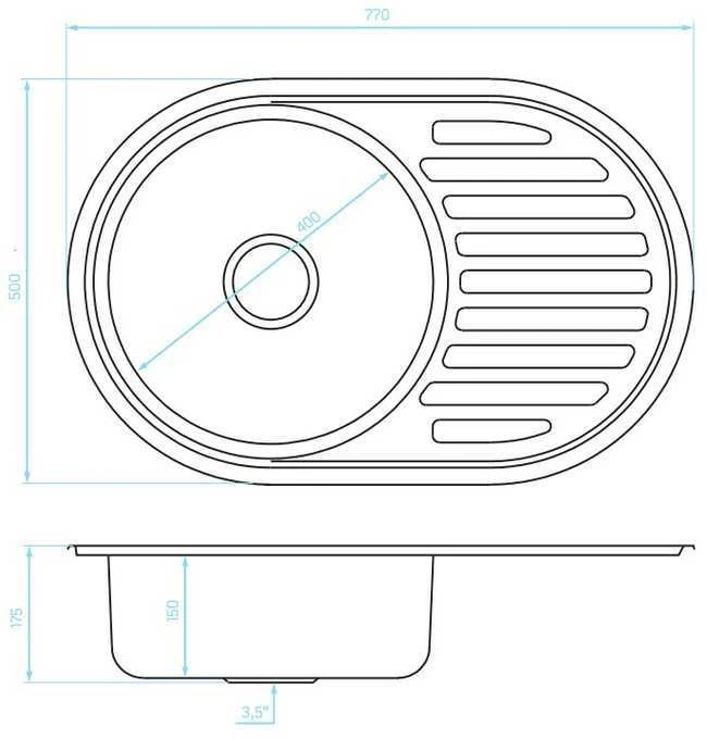 Plieninė virtuvinė plautuvė Kuchinox FARO, SKH_381T, Inox Linen