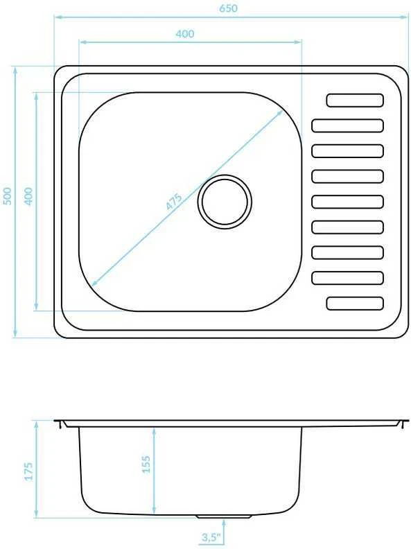 Plieninė virtuvinė plautuvė Kuchinox JUNAK, SQA_313T, Inox Linen
