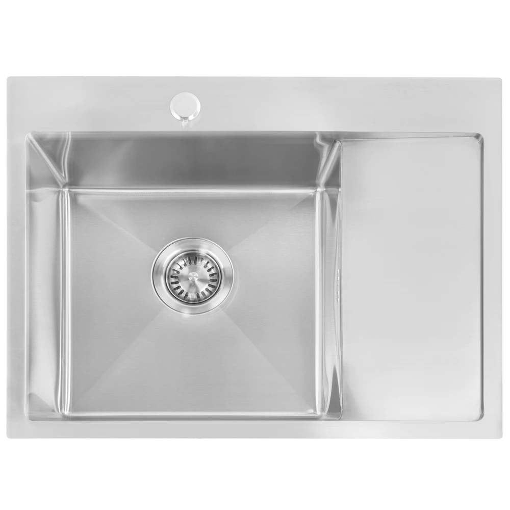 Plieninė virtuvinė plautuvė Rea Fin, Brushed Nickel