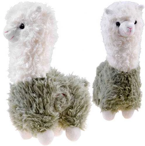 Pliušinė lama, 28 cm, žalia