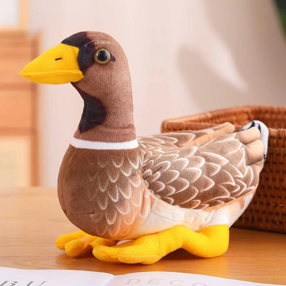 Pliušinis žaislas Antis, 28 cm, ruda/geltona