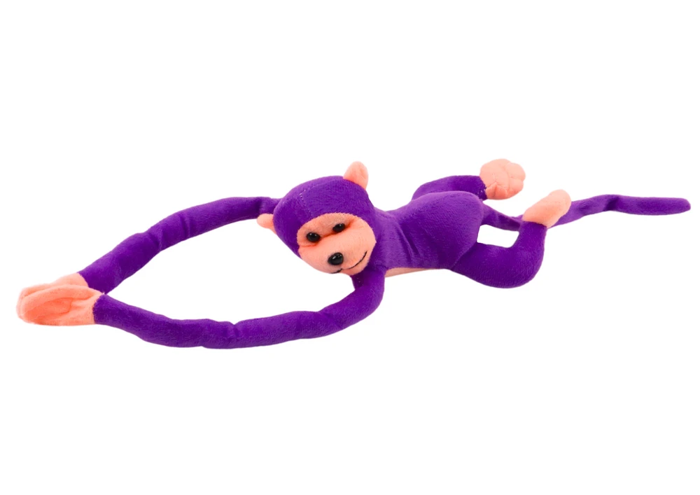 Pliušinis žaislas Beždžionė su garsais, violetinė, 60 cm