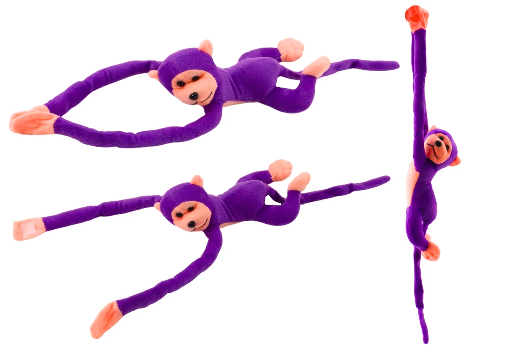 Pliušinis žaislas Beždžionė su garsais, violetinė, 60 cm