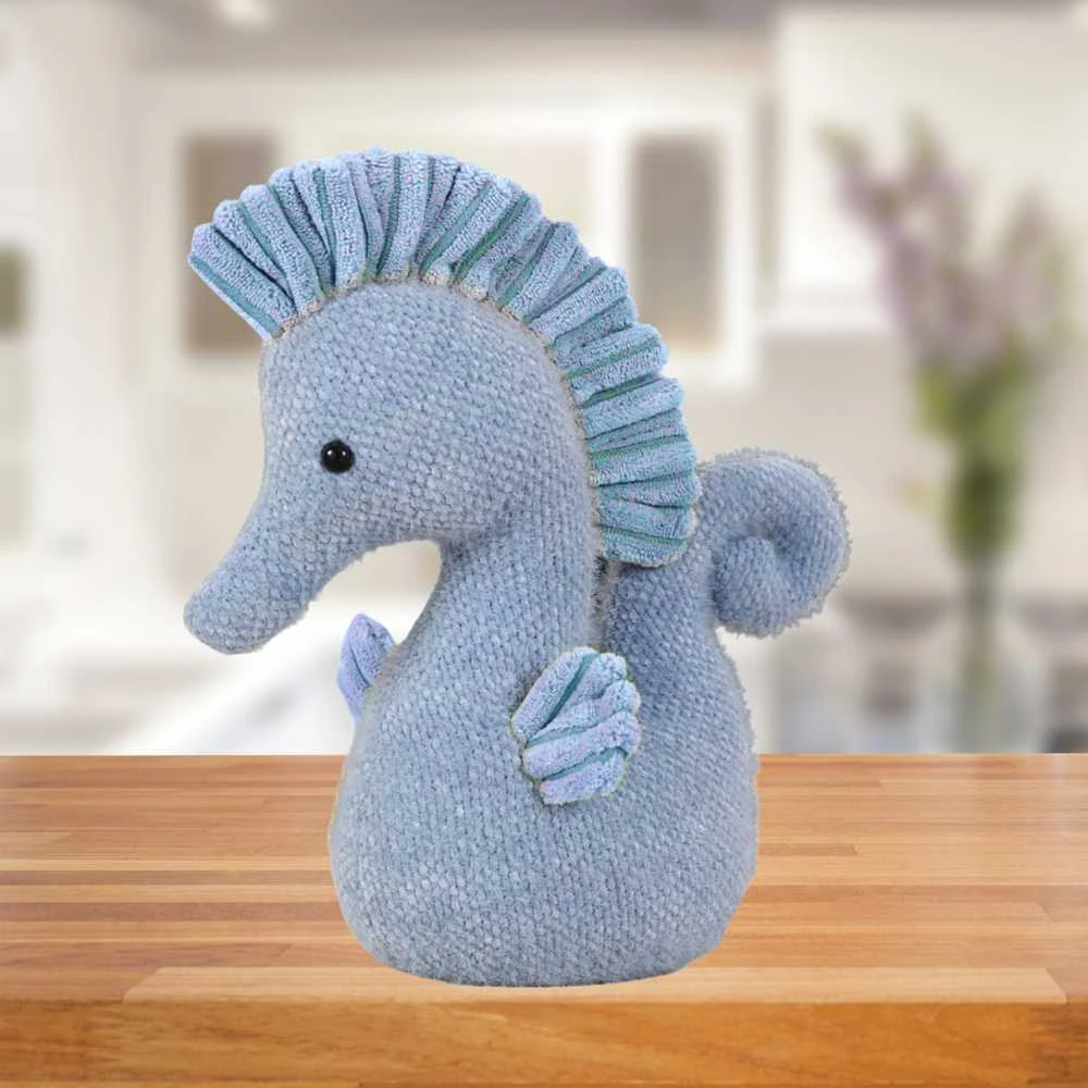 Pliušinis žaislas Jūrų arkliukas, 25 cm, mėlynas
