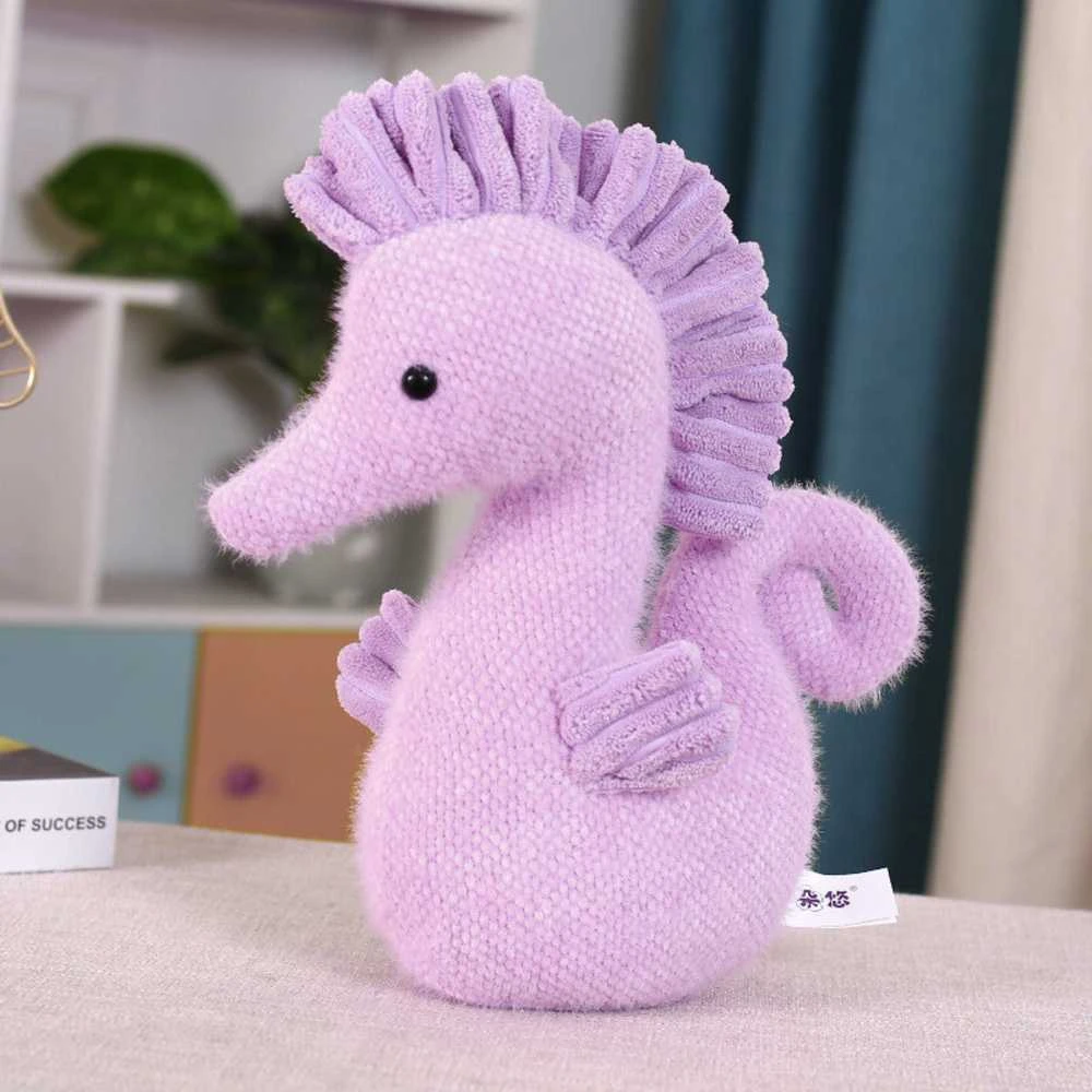 Pliušinis žaislas Jūrų arkliukas, 25 cm, violetinis