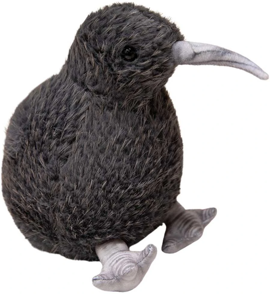 Pliušinis žaislas Kiwi Bird, juodas, 17 cm