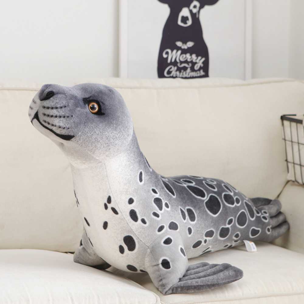 Pliušinis žaislas Ruonis, 37 cm, pilkas