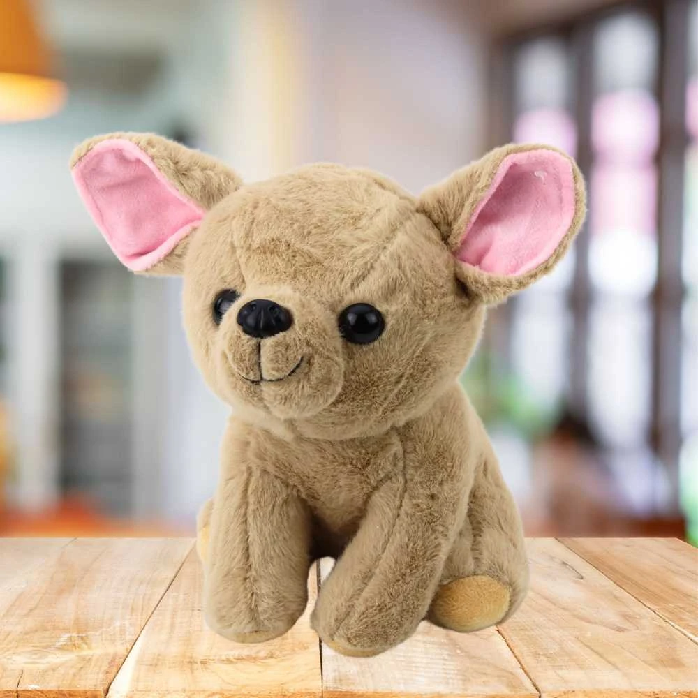 Pliušinis žaislas Šuniukas Chihuahua, 22 cm, smėlio sp.