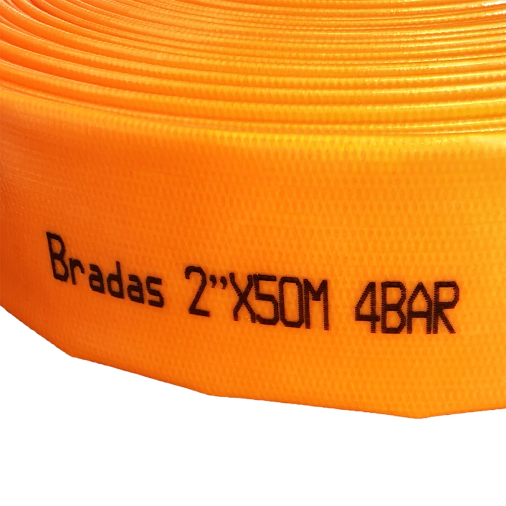 Plokščia vandens žarna Bradas AGRO-FLAT PE, 4 Bar, 1"- 100 m, Oranžinis