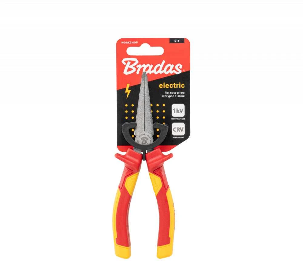 Plokščios replės Bradas ELECTRIC HOME & GARAGE, 160 mm