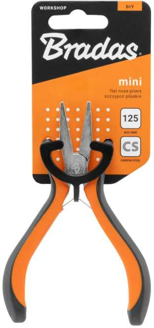 Plokščios replės Bradas MINI HOME & GARAGE, 125 mm, nikeliuotos