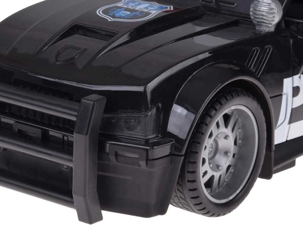 Policijos automobilis su šviesos ir garso efektais