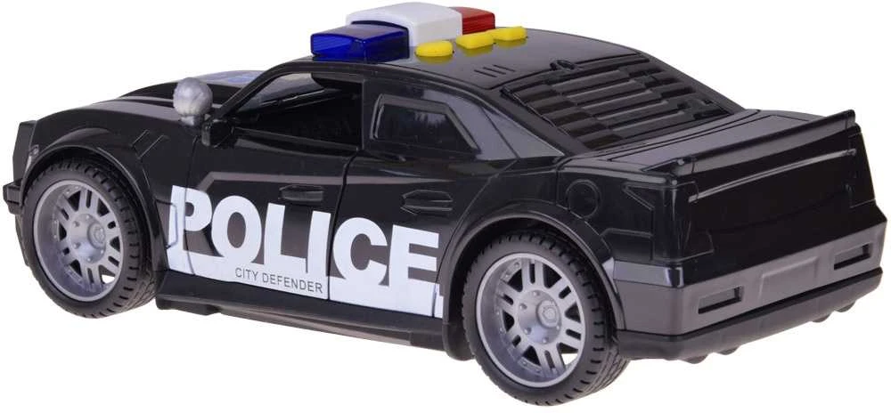Policijos automobilis su šviesos ir garso efektais