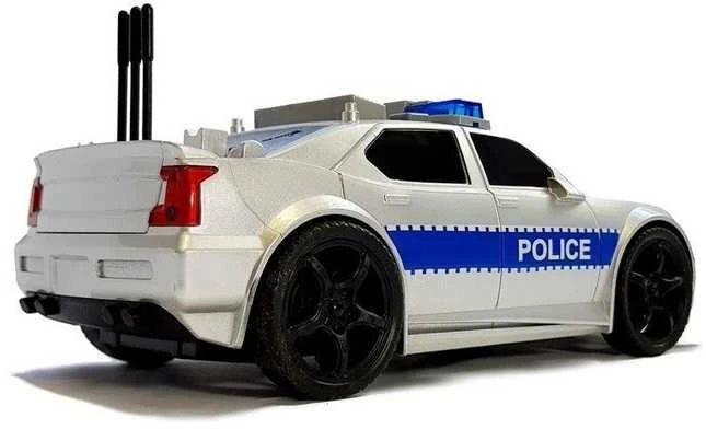 Policijos automobilis su šviesos ir garso efektais, 1:20, sidabrinis