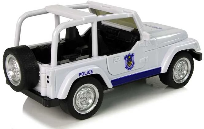 Policijos automobilis visuregis, baltas