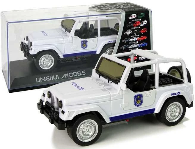 Policijos automobilis visuregis, baltas