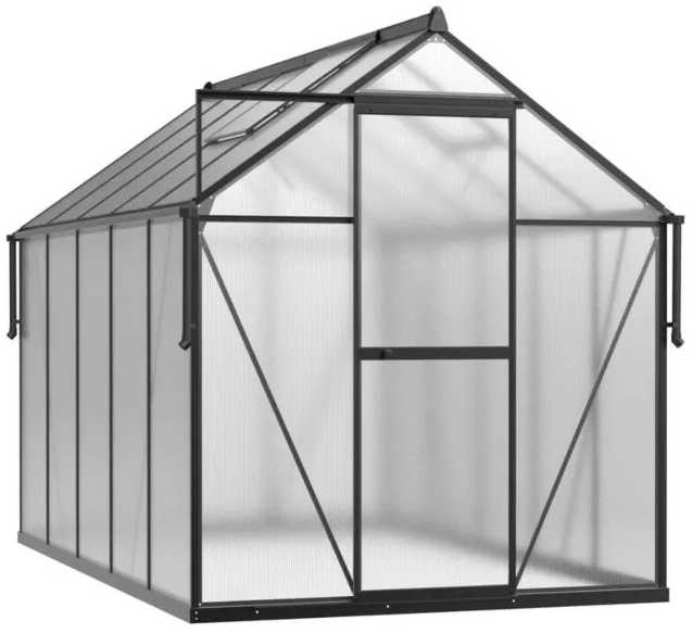 Polikarbonatinis šiltnamis Slide-In, 183x303 cm, Juodas