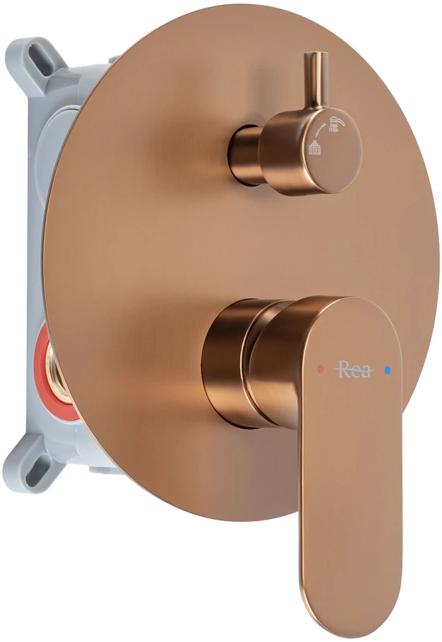 Potinkinis dušo komplektas REA Drop, Brushed Copper, + BOX