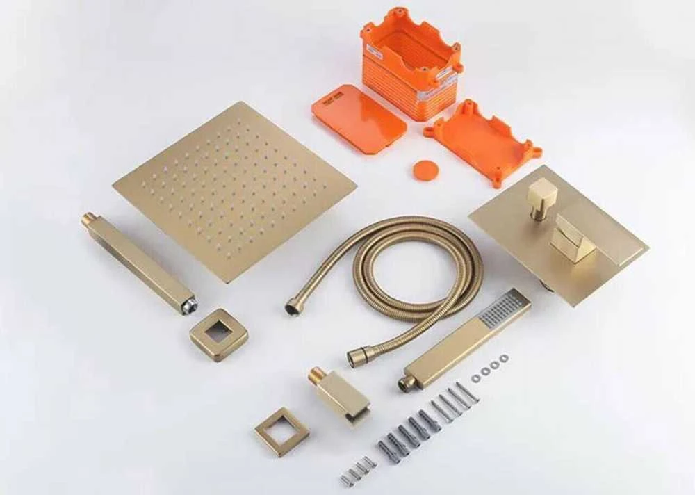 Potinkinis dušo komplektas REA Fenix, Gold, + Box