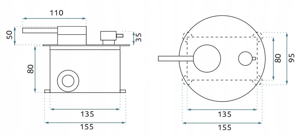 Potinkinis dušo komplektas REA Foss Clif, Brushed Nickel, + BOX