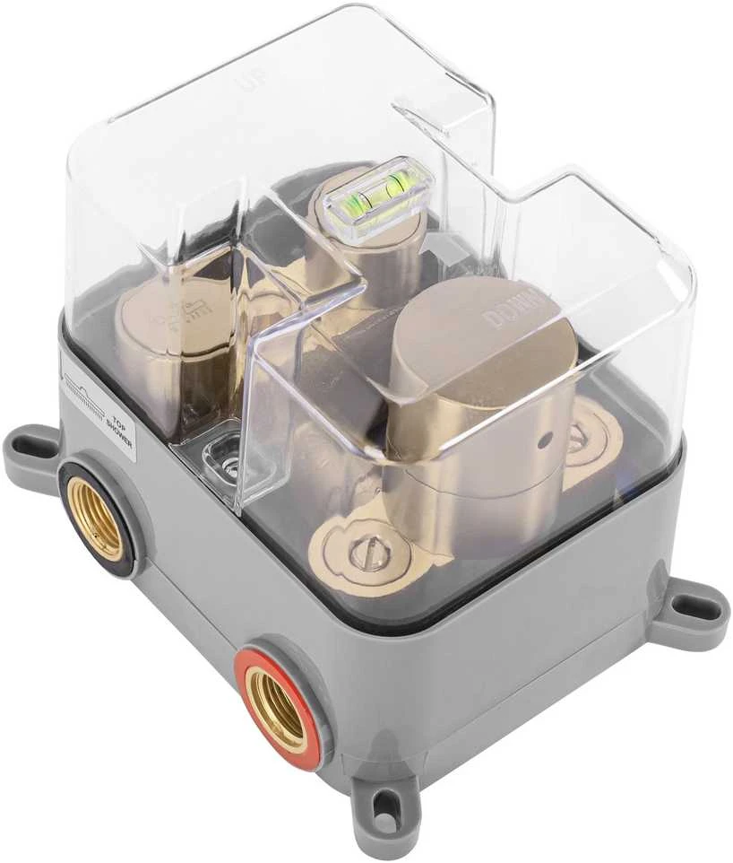 Potinkinis dušo komplektas su termostatu REA Lungo, Brushed Gold, + Box