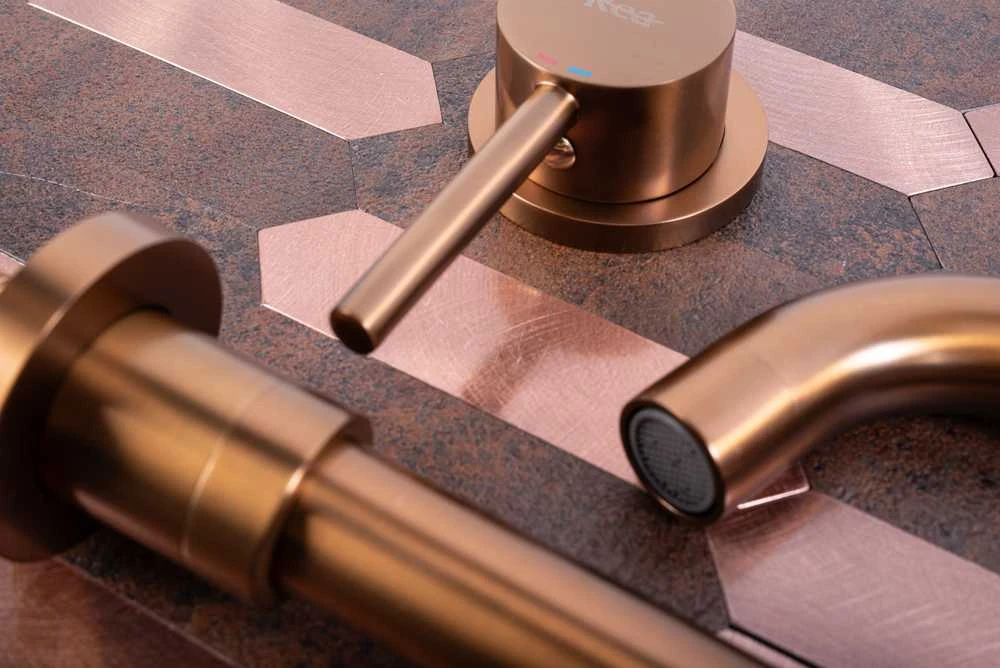 Potinkinis maišytuvas Rea Lungo, Brushed Copper, + Box