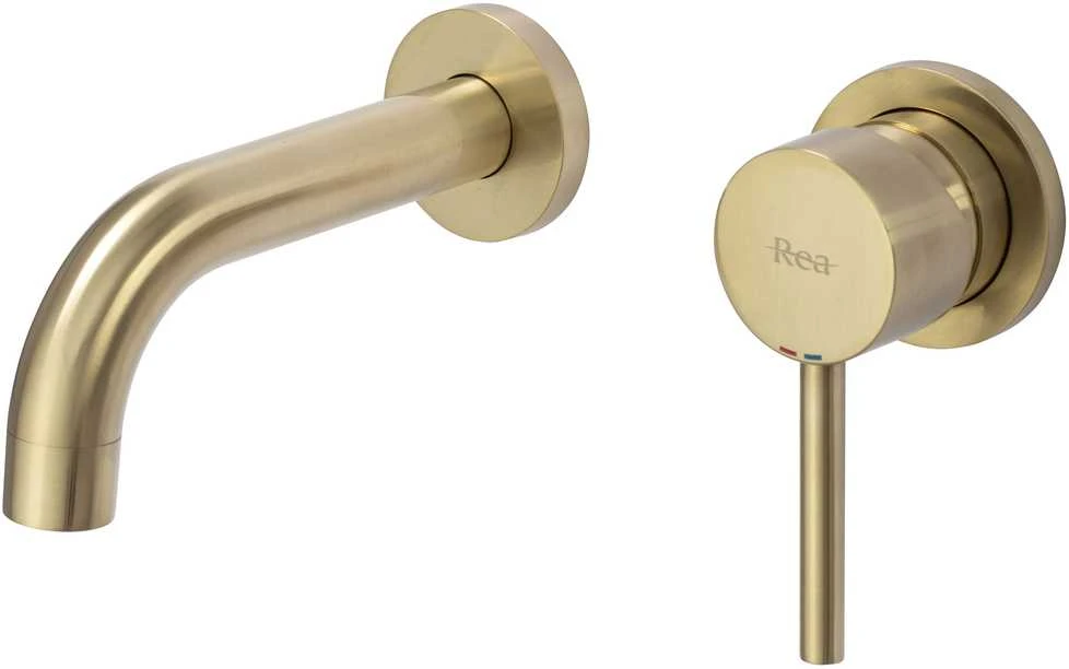 Potinkinis maišytuvas Rea Lungo, Brushed Gold, + Box