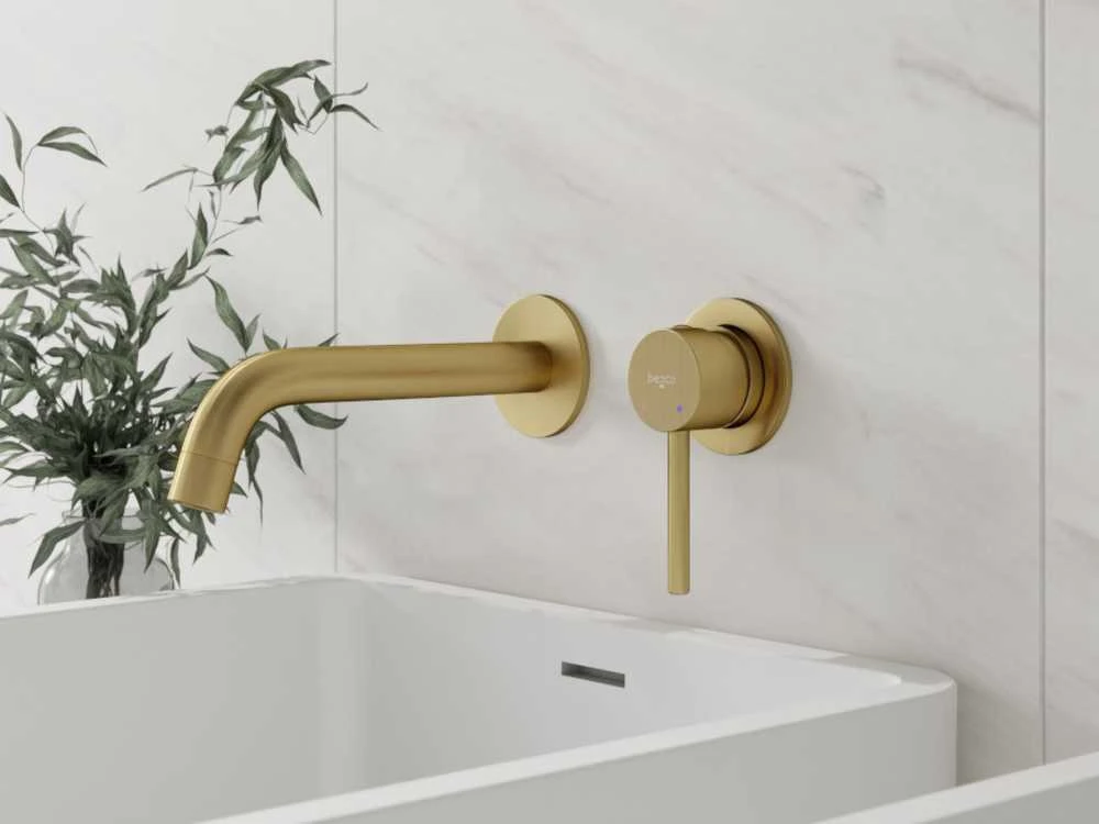 Potinkinis praustuvo maišytuvas Besco Illusion, Brushed Gold