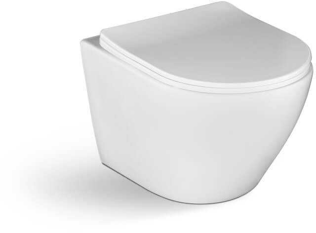 Potinkinis WC komplektas Laveo Akan Desna, Baltas+Juodas