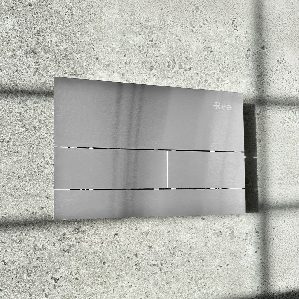 Potinkinis WC rėmas Rea K011A-Q su mygtuku T Brushed Steel