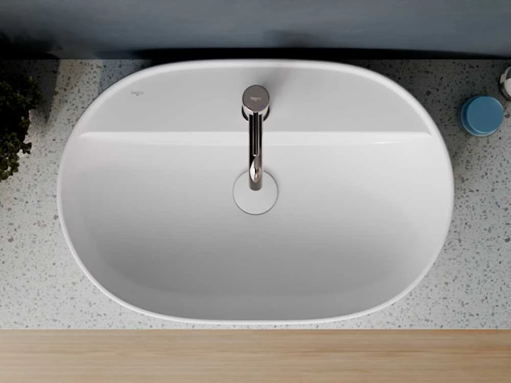 Praustuvas Besco Anes Cera-Line, 60 x 40 x 12.5 cm, Baltas