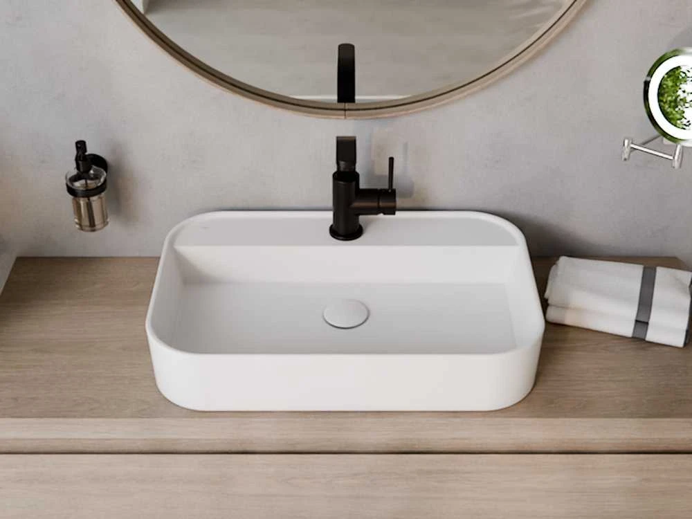 Praustuvas Besco Assos Cera-Line, 60 x 40 x 11 cm, Baltas