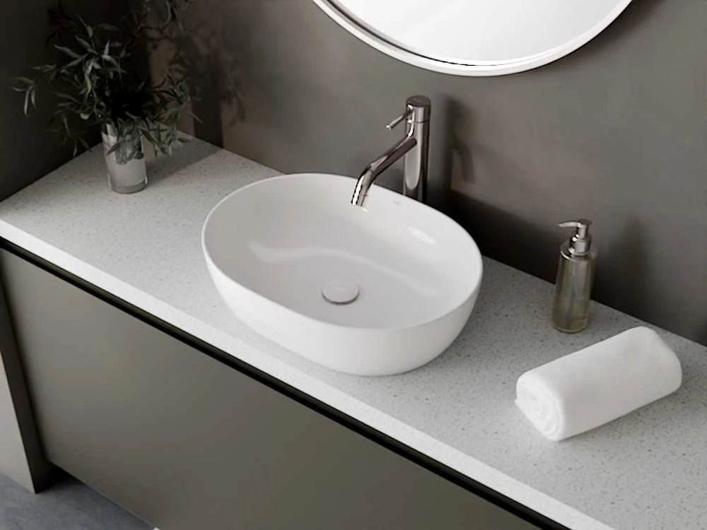 Praustuvas Besco Moya Cera-Line, 48.5 x 35 x 13 cm, Baltas