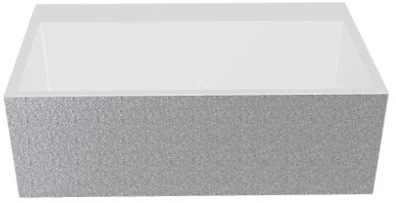 Praustuvas Besco Vera Glam Sidabrinis, 40 x 50 x 15 cm