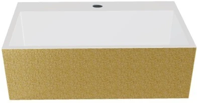 Praustuvas Besco Vera/O Glam Gold, 40 x 50 x 15 cm