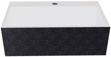 Praustuvas Besco Vera/O Glam Graphite, 40 x 50 x 15 cm