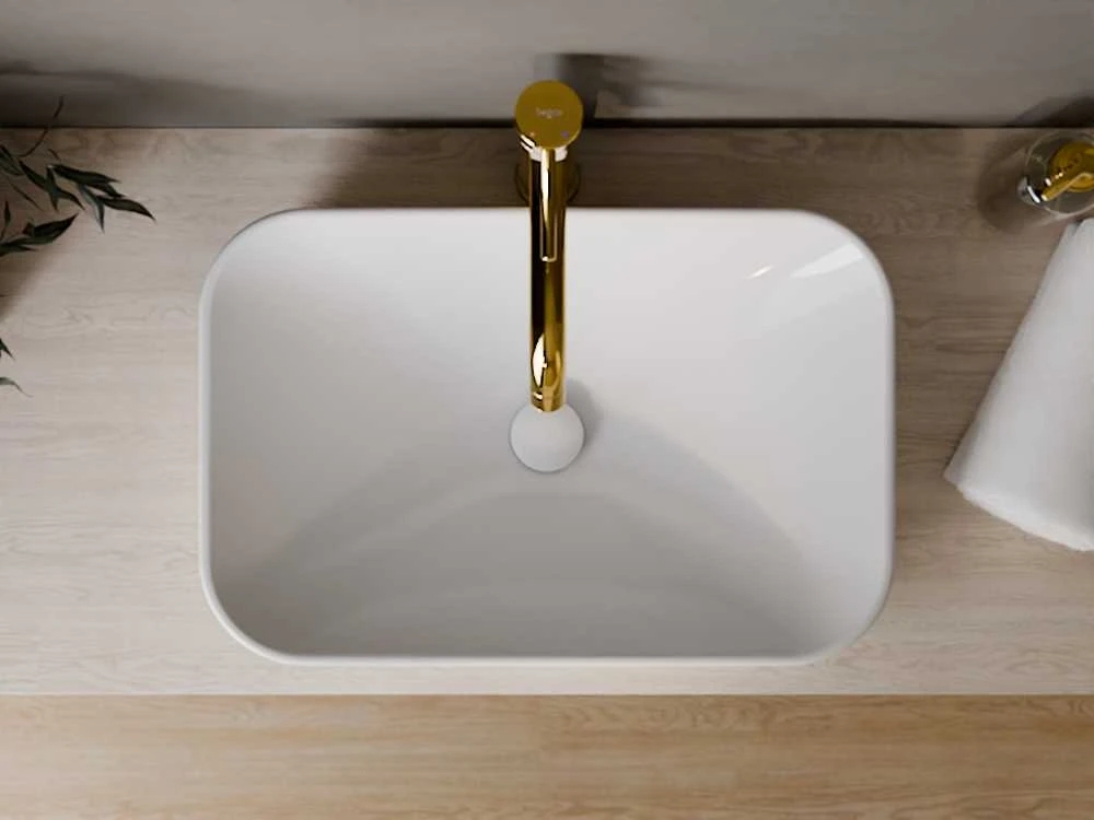 Praustuvas Besco Verga Cera-Line, 51.5 x 34 x 15.5 cm, Baltas